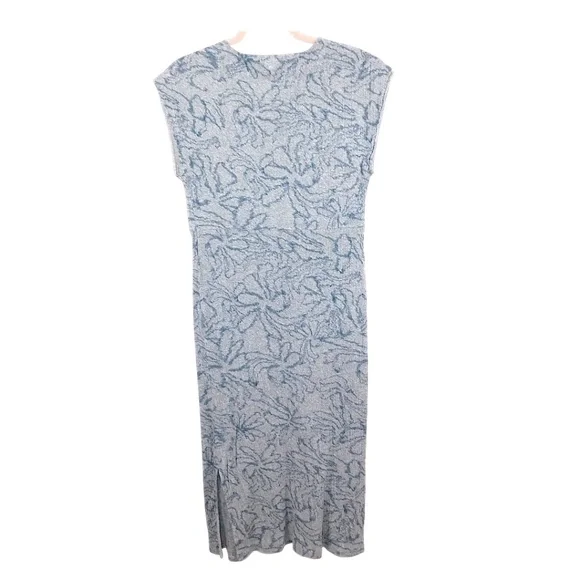 Skin Lounge Dress Blue Floral Pattern Size 2 Made in Peru - Picture 8 of 10